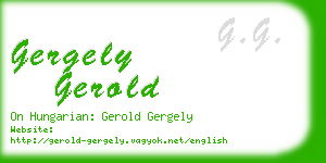 gergely gerold business card